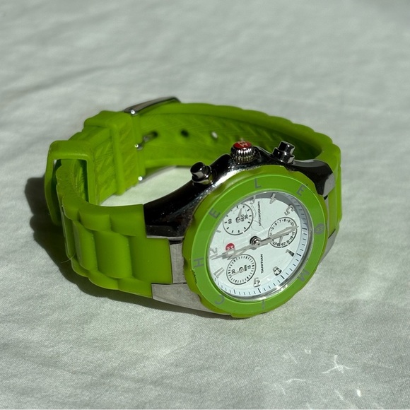 MICHELE Neon Green Tahini Jelly Watch - Picture 7 of 11